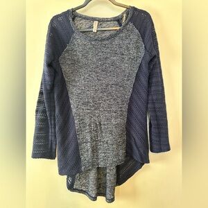 Xhilaration Navy and Gray Crew Neck Sweater